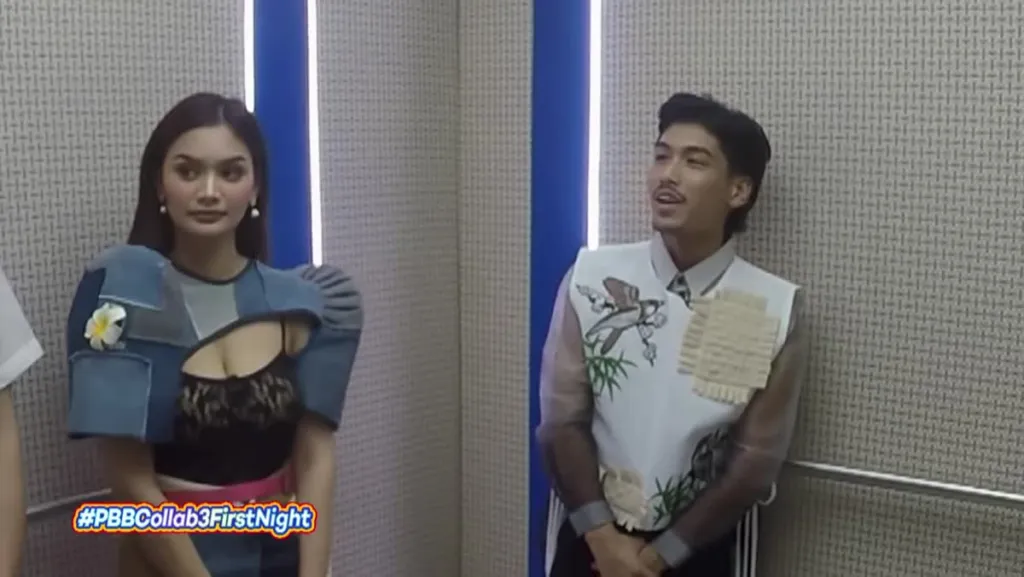 Anthony ng PBB Collab 3.0 kasama ang unang batch ng housemates sa elevator