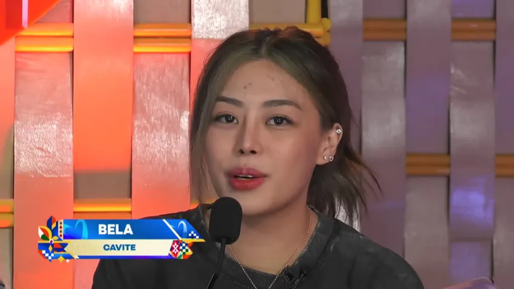 Si Bela ng PBB Collab 3.0 sa confession room habang inaamin ang crush niya kay River
