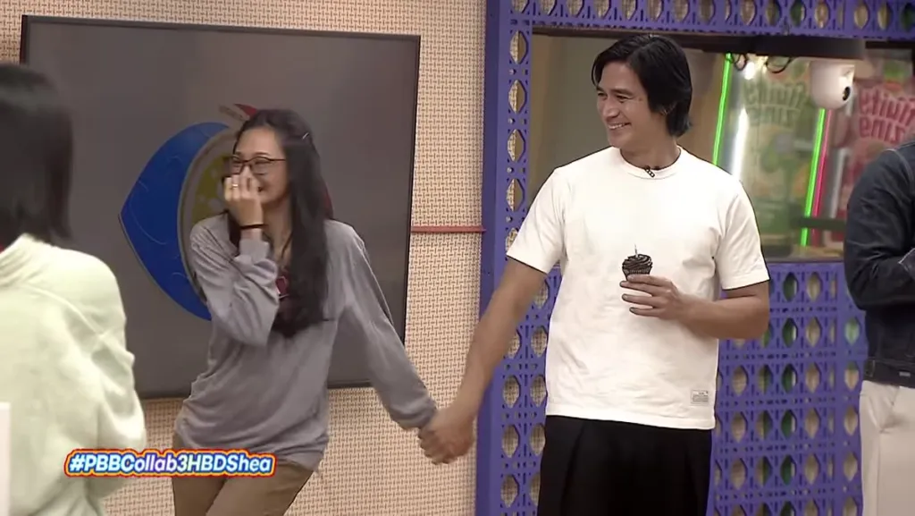 Si Shea ng PBB Collab 3.0 na kinikilig habang nakangiti si Piolo Pascual
